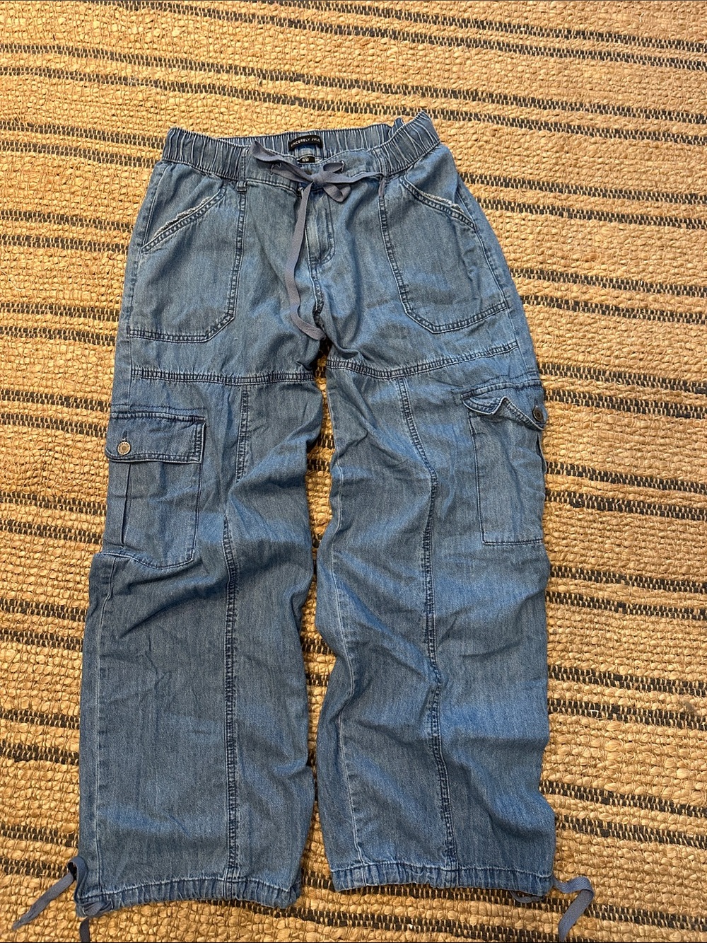 Sincerely Jules Light Blue Denim Jean Cargo Pants
